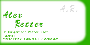 alex retter business card